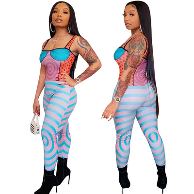 Jumpsuit Ajustado Estampado Primavera - Diseño Elegante y Sensual - Image 9