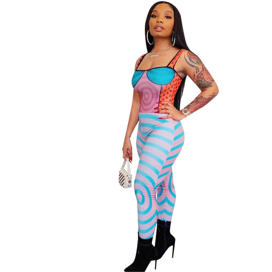 Jumpsuit Ajustado Estampado Primavera - Diseño Elegante y Sensual - Image 3