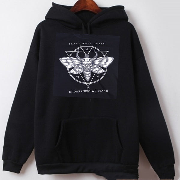 Suéter Retro Harajuku para Mujer - Diseño Devil Casual Otoño Primavera Negro