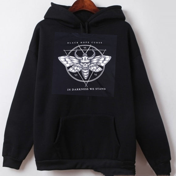 Suéter Retro Harajuku para Mujer - Diseño Devil Casual Otoño Primavera Negro