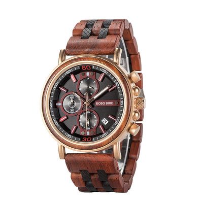 Reloj de Madera Elegante para Hombre - Estilo Urbano Moderno - Image 4