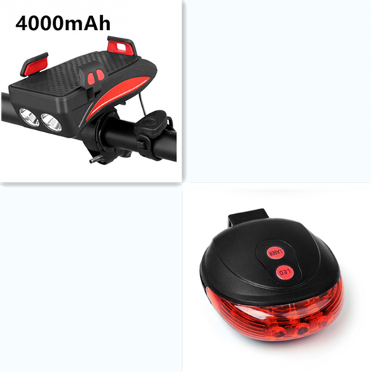 Soporte Multifuncional para Celular en Bicicleta con Cargador, Luz LED y Timbre - Image 9