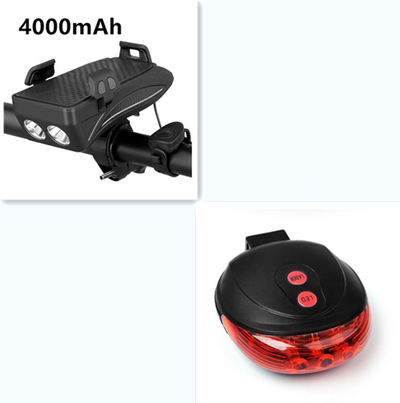 Soporte Multifuncional para Celular en Bicicleta con Cargador, Luz LED y Timbre - Image 10