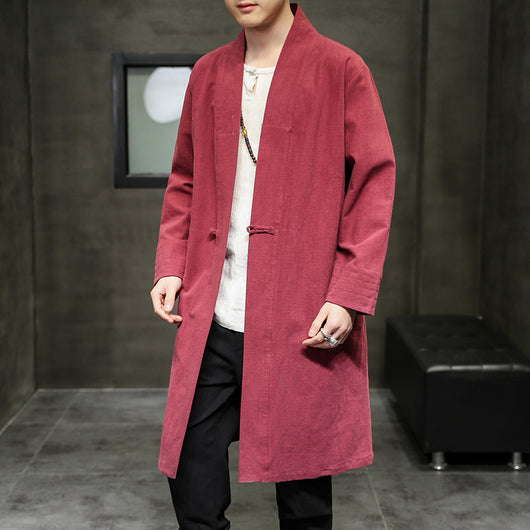 Capa Hanfu Dao Robe - Algodón y Lino Tradicional