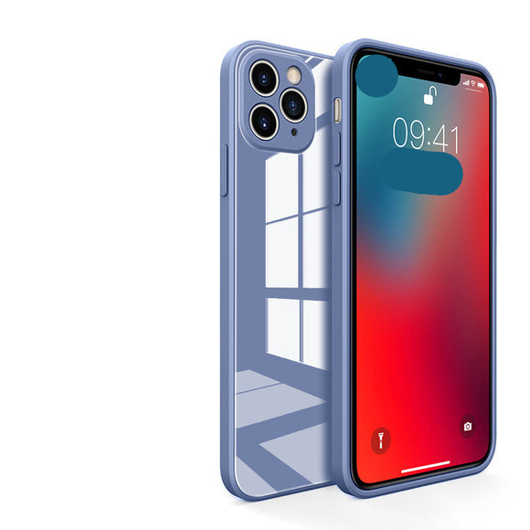 Funda iPhone 11/XS Cristal Líquido Borde Recto - Protección Premium Silicona