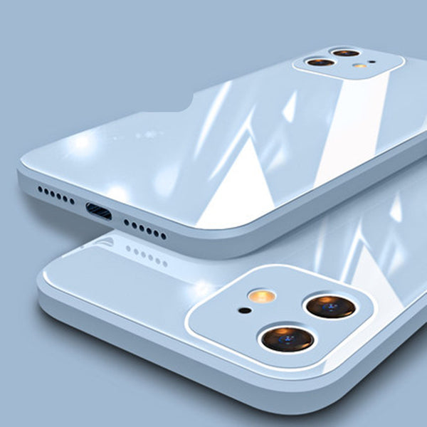 Funda iPhone 11/XS Cristal Líquido Borde Recto - Protección Premium Silicona