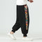 Pantalones Capri Estilo Tang Chino - Diseño Patchwork Holgado en Algodón y Cáñamo