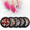 Joyas de Uñas con Flores Metálicas, Efecto Ojo de Gato y Cristales Brillantes