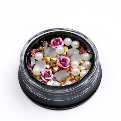 Joyas de Uñas con Flores Metálicas, Efecto Ojo de Gato y Cristales Brillantes - Image 3