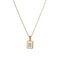 Pingente Quadrado com Letra de Aço Titânio Inglês Quadrado Dourado Branco H