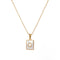 Pingente Quadrado com Letra Inglesa de Aço Titânio Quadrado Dourado Branco G