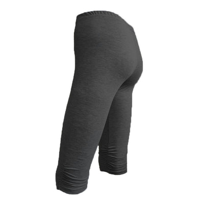 Leggins Cortos Plisados de Algodón para Tallas Grandes - Image 11