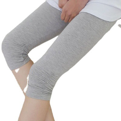 Leggins Cortos Plisados de Algodón para Tallas Grandes - Image 2