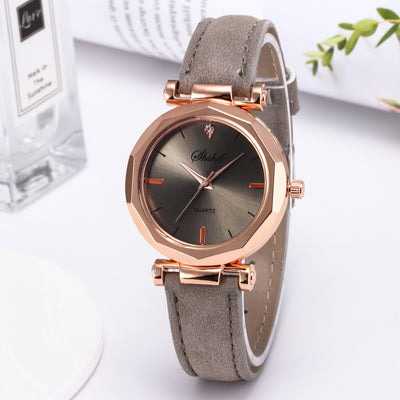 Reloj de Pulsera de Cuero Esmerilado para Mujer Casual de Cuarzo - Image 4