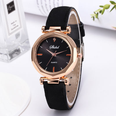 Reloj de Pulsera de Cuero Esmerilado para Mujer Casual de Cuarzo - Image 3