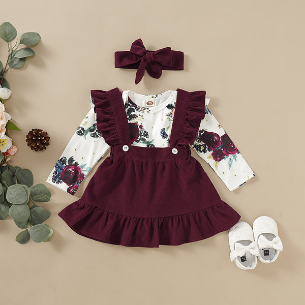 Set de 3 Tirantes con Estampado Floral para Bebé y Niño