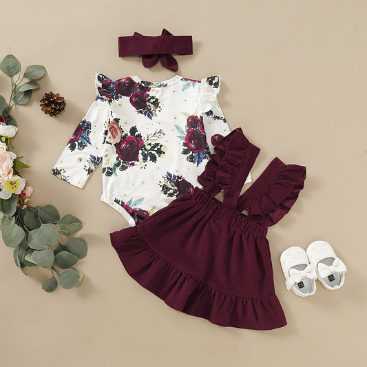 Set de 3 Tirantes con Estampado Floral para Bebé y Niño