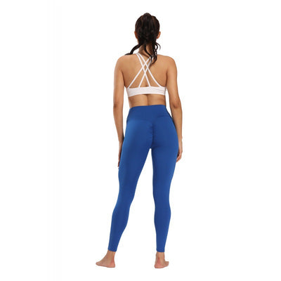 Leggings Yoga Slim Durazno para Mujer con Detalles de Costura - Image 14