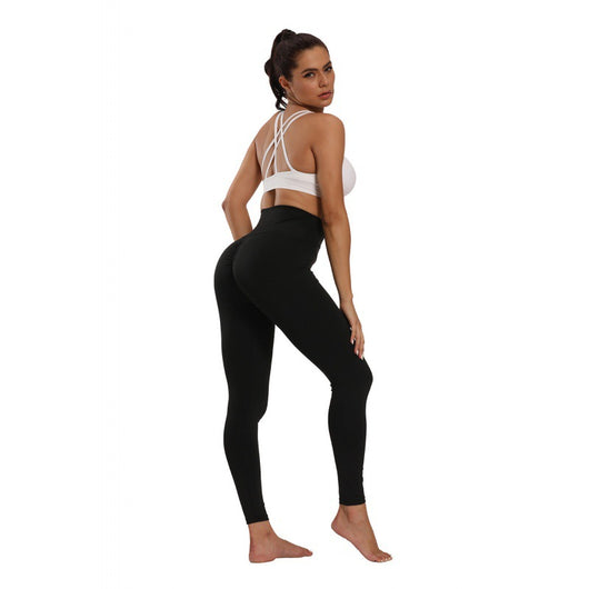 Leggings Yoga Slim Durazno para Mujer con Detalles de Costura - Image 5