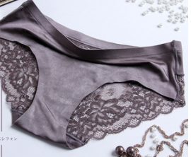 Calzones Deportivos Ice Silk para Mujer - Cintura Media sin Costuras con Encaje y Algodón Antibacteriano - Image 11