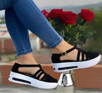 Zapatos de Cuña para Mujer con Punta Redonda - Comodidad y Estilo - Image 9