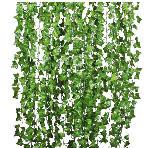 Guirnalda de Hojas Verdes de Seda Artificial para Decoración DIY - Image 6