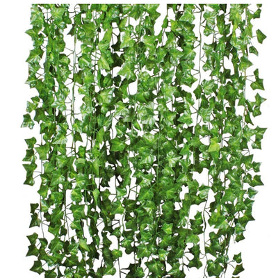 Guirnalda de Hojas Verdes de Seda Artificial para Decoración DIY - Image 6