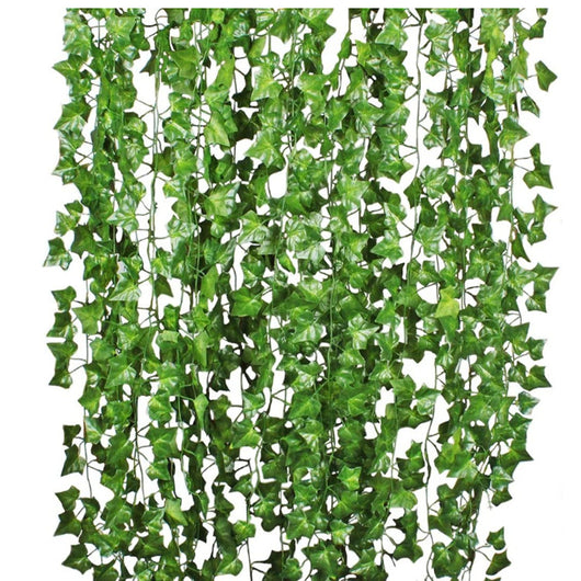 Guirnalda de Hojas Verdes de Seda Artificial para Decoración DIY - Image 6