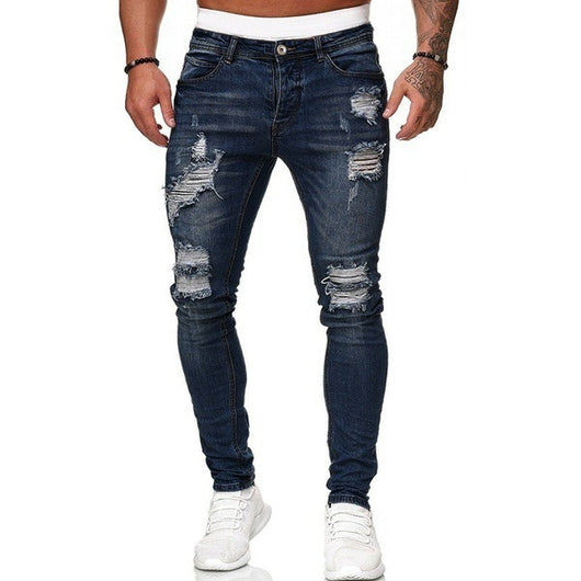 Pantalones Vaqueros Slim Rotos Blancos - Estilo Moderno y Versátil - Image 15
