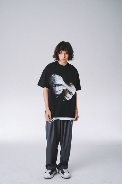 Camiseta Estampada con Retrato para Hombre - Tendencia Urbana Street - Image 8