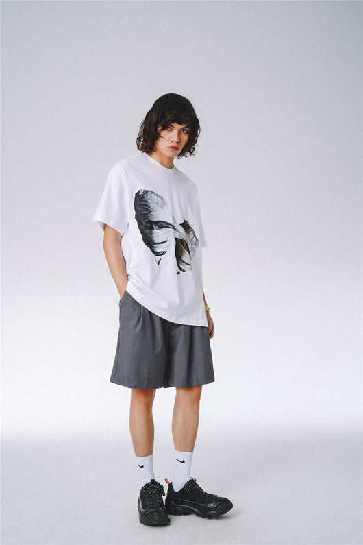 Camiseta Estampada con Retrato para Hombre - Tendencia Urbana Street - Image 18