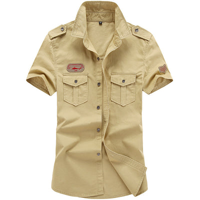 Camisa Casual Suelta de Manga Corta para Hombre - Image 9