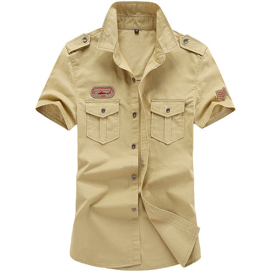 Camisa Casual Suelta de Manga Corta para Hombre - Image 9