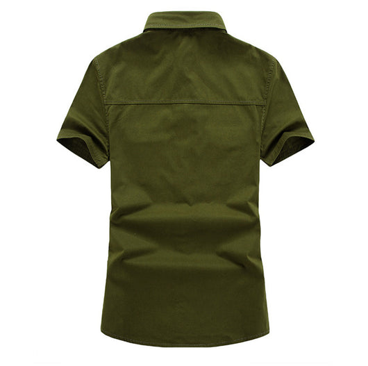 Camisa Casual Suelta de Manga Corta para Hombre - Image 8