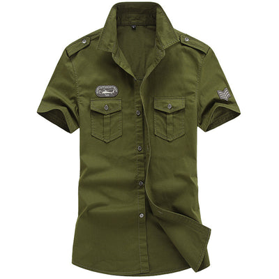 Camisa Casual Suelta de Manga Corta para Hombre - Image 6