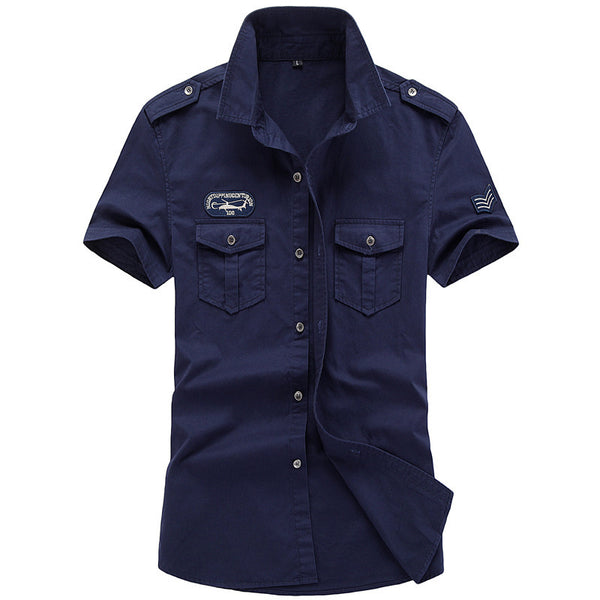Camisa Casual Suelta de Manga Corta para Hombre