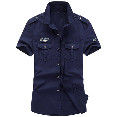 Camisa Casual Suelta de Manga Corta para Hombre