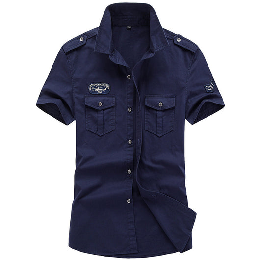 Camisa Casual Suelta de Manga Corta para Hombre