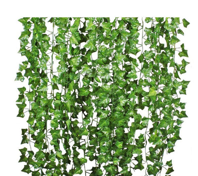 Guirnalda de Hojas Verdes de Seda Artificial para Decoración DIY - Image 10