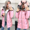 Abrigo Largo Brillante con Cuello de Pelaje para Mujer - Chaqueta Cálida