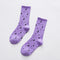 Calcetines Tubo de Algodón para Mujer con Estampado de Estrella y Luna