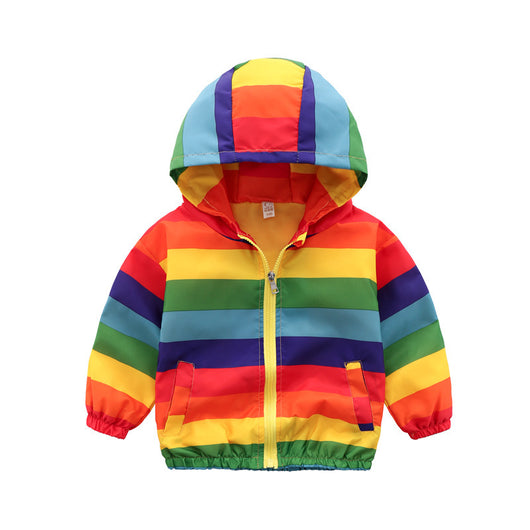 Chaqueta Deportiva Arcoíris con Capucha para Niños - Image 3
