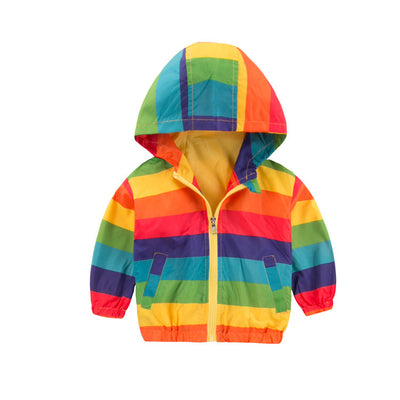 Chaqueta Deportiva Arcoíris con Capucha para Niños