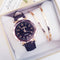 Conjunto de Reloj y Pulseras para Mujer con Movimiento de Cuarzo