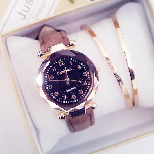 Conjunto de Reloj y Pulseras para Mujer con Movimiento de Cuarzo - Image 3
