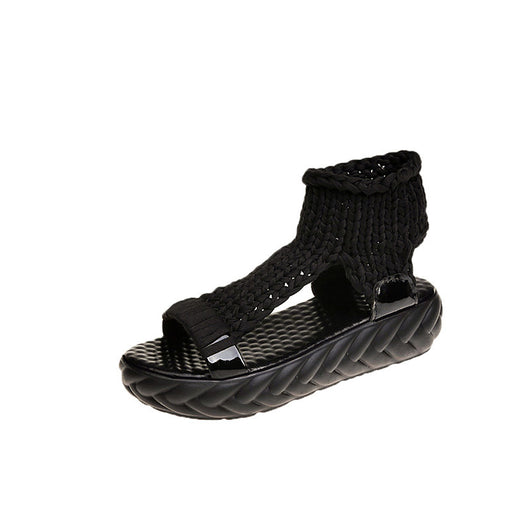 Sandalias de Lana Elevadas para Mujer con Puntera - Edición Coreana de Verano - Image 3