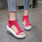 Sandalias de Lana Elevadas para Mujer con Puntera - Edición Coreana de Verano