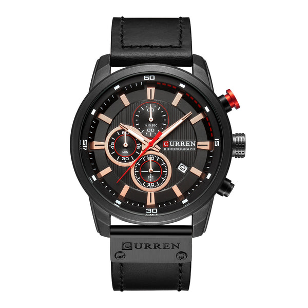 Reloj Deportivo Militar Cronógrafo Impermeable Cuero Premium Lujo - Image 5