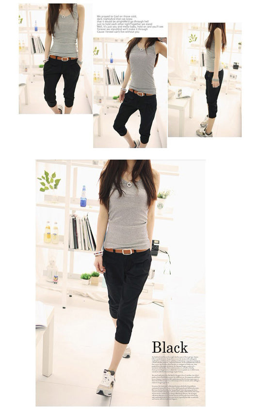 Pantalones Capri Holgados Talla Grande para Mujer - Corte Slim Casual - Image 14