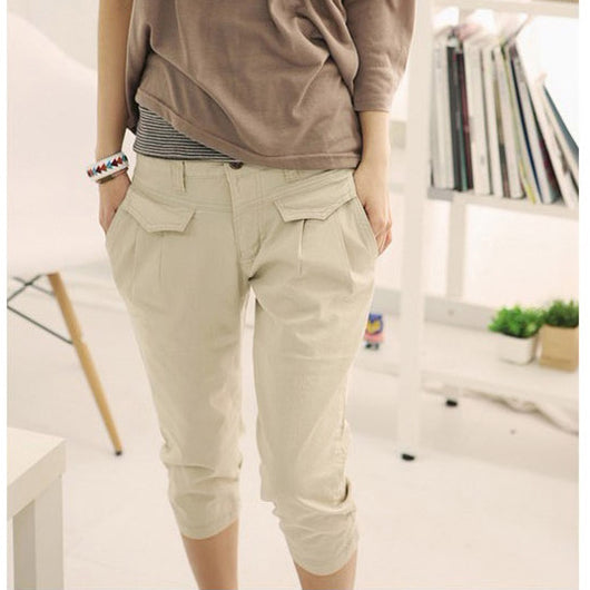 Pantalones Capri Holgados Talla Grande para Mujer - Corte Slim Casual - Image 4